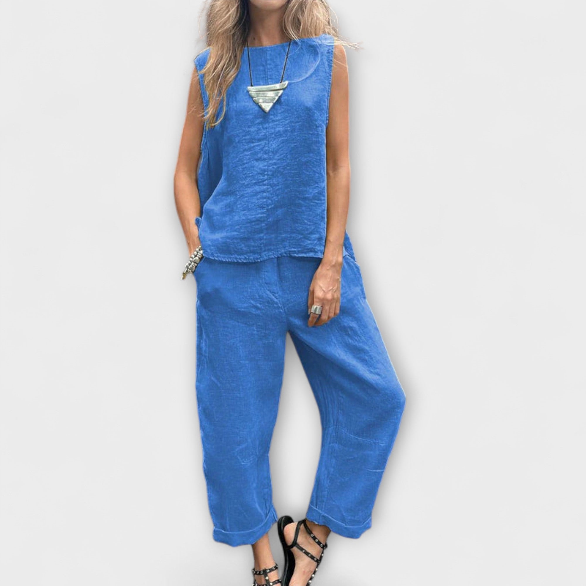 Jennifer - Luźny bawełniano-lniany strój