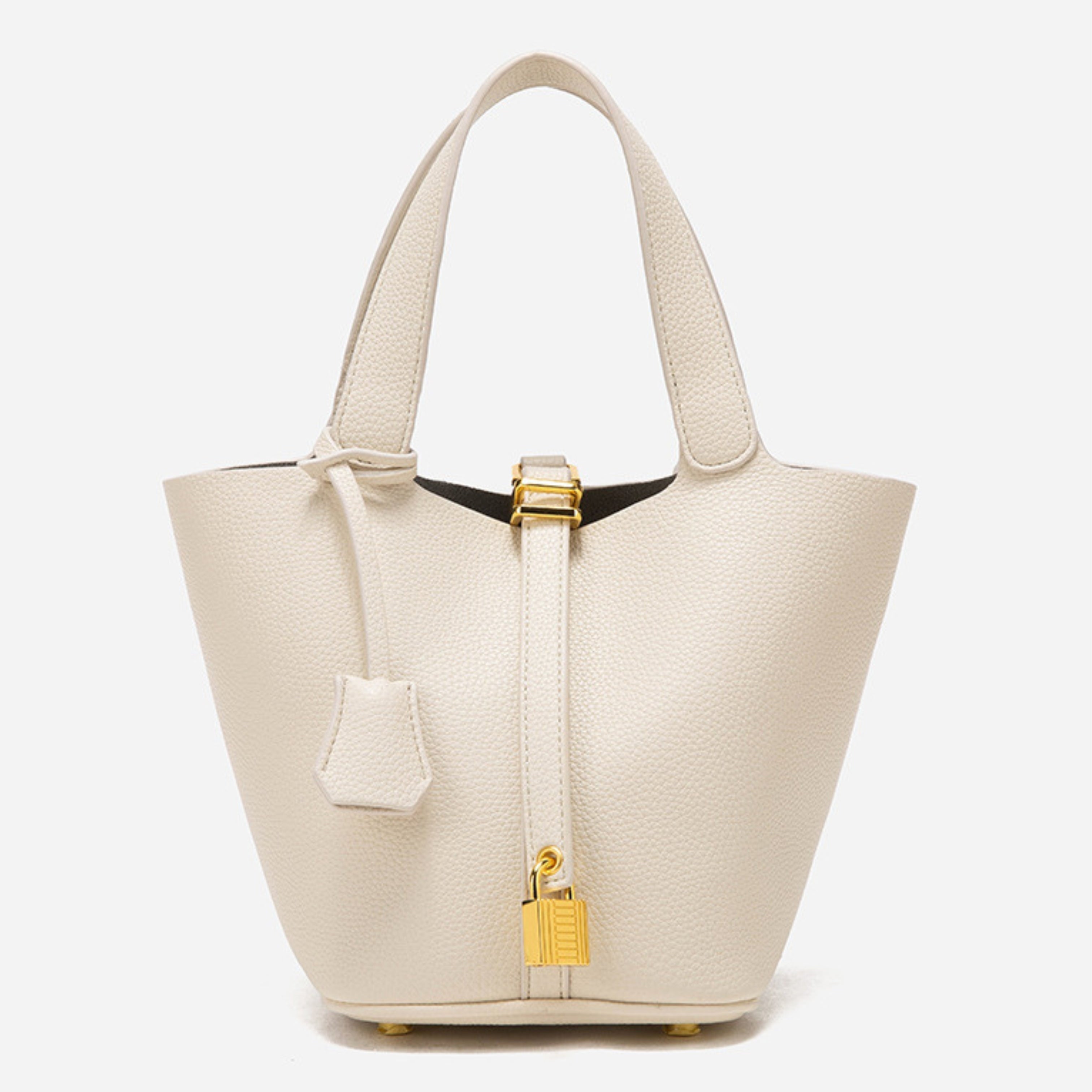 Glaiza | Elegancka Torebka typu Bucket Gold-Lock