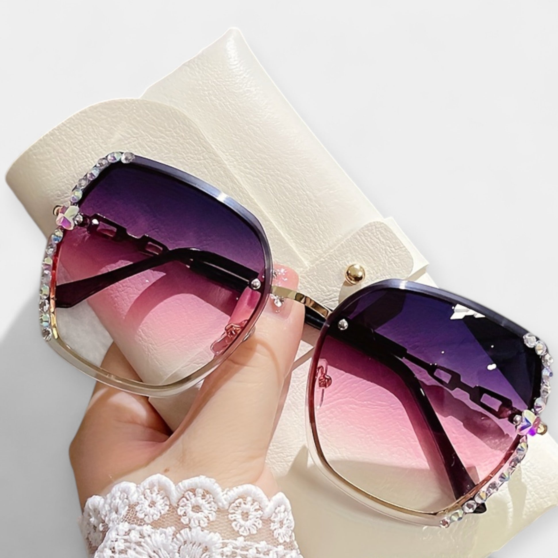 Magdaléna - Eleganckie Okulary Przeciwsłoneczne z Gradientowym Szkłem