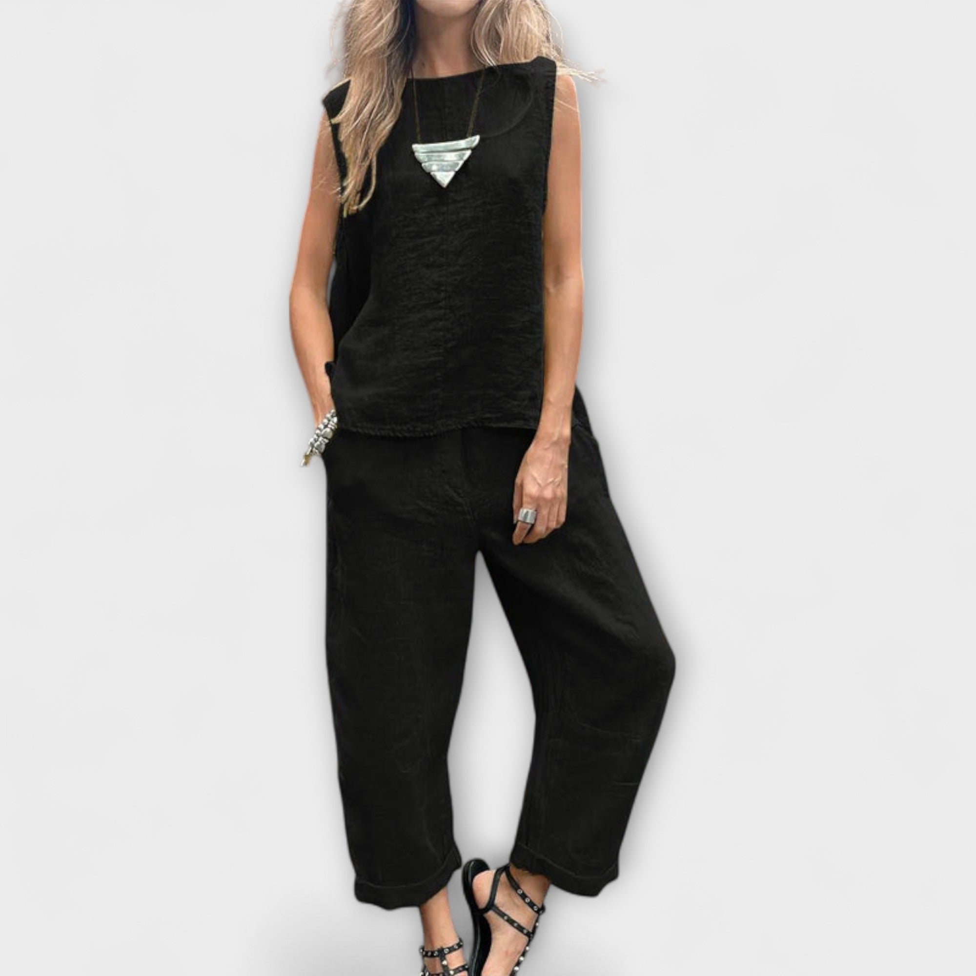 Jennifer - Luźny bawełniano-lniany strój