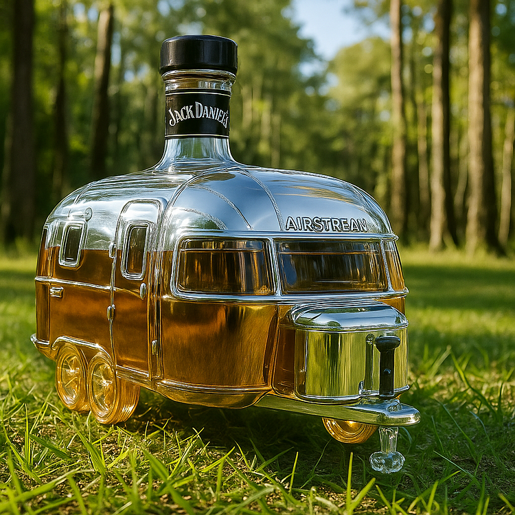 Klasyczna Airstream Cestovní RV Butelka Whisky