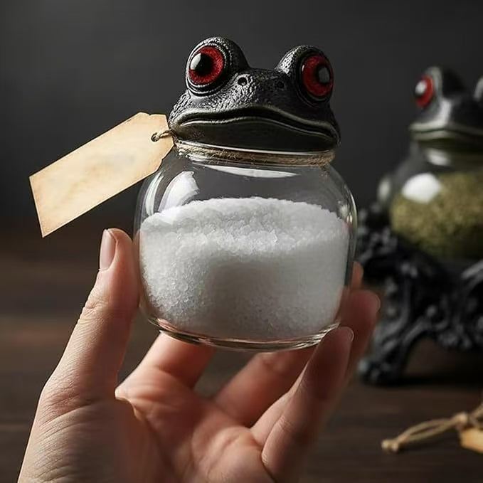 Ręcznie robione słoiki na przyprawy Witchy Frog Apothecary