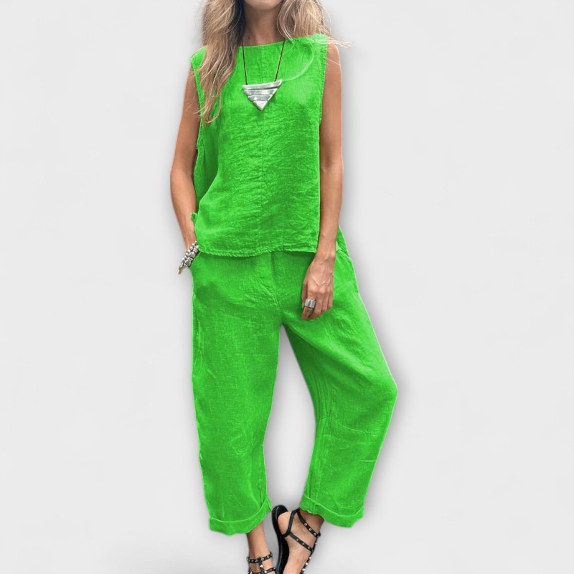 Jennifer - Luźny bawełniano-lniany strój