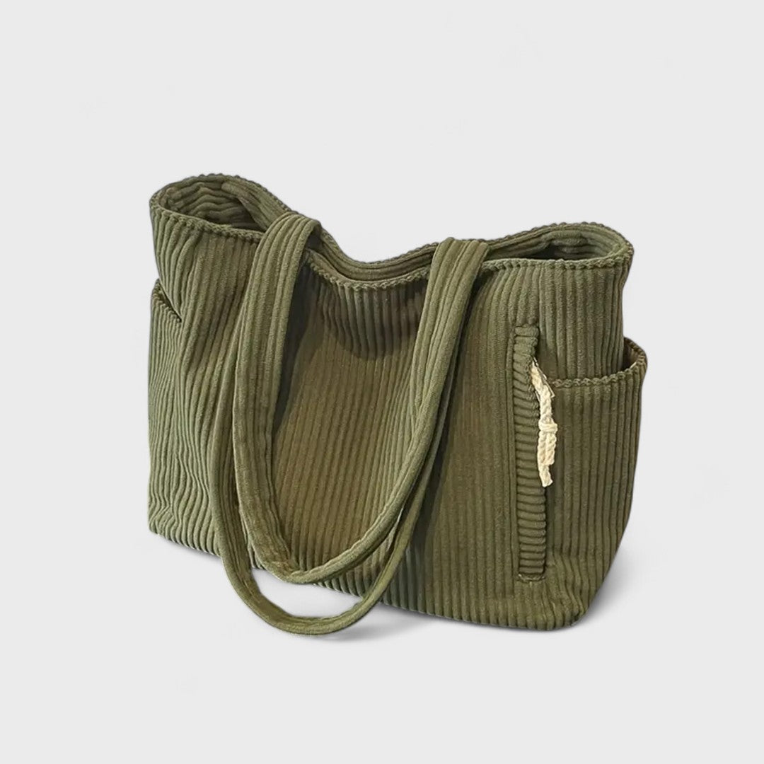 Tilda – Torebka tote w prążki z sznurkiem