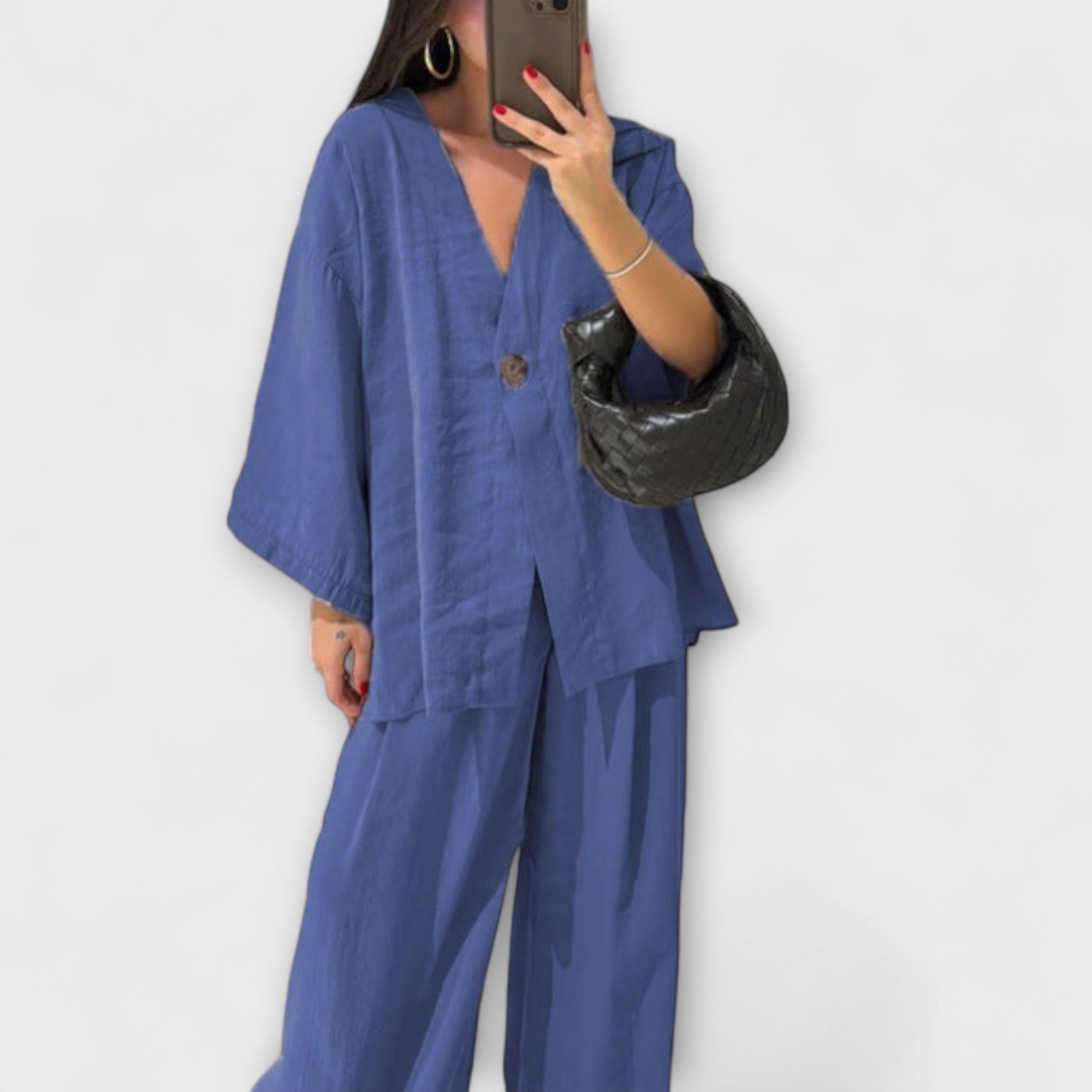 Jacqueline - Dwuwarstwowy top i spodnie