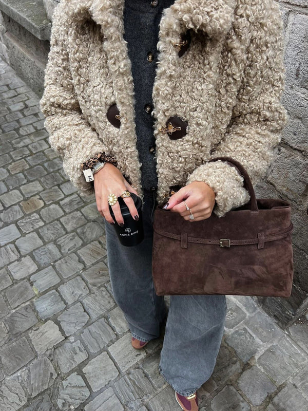 Rebecca | Torebka na ramię z luksusowej zamszowej skóry