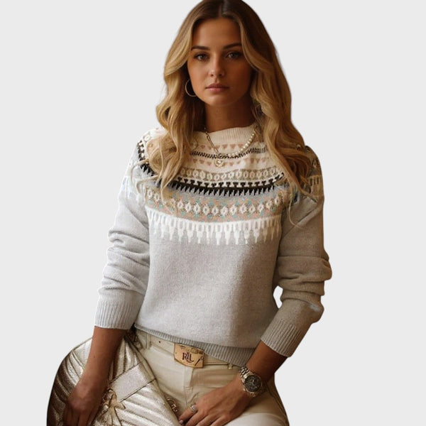 Nora - Urokliwy sweter z nordyckim wzorem