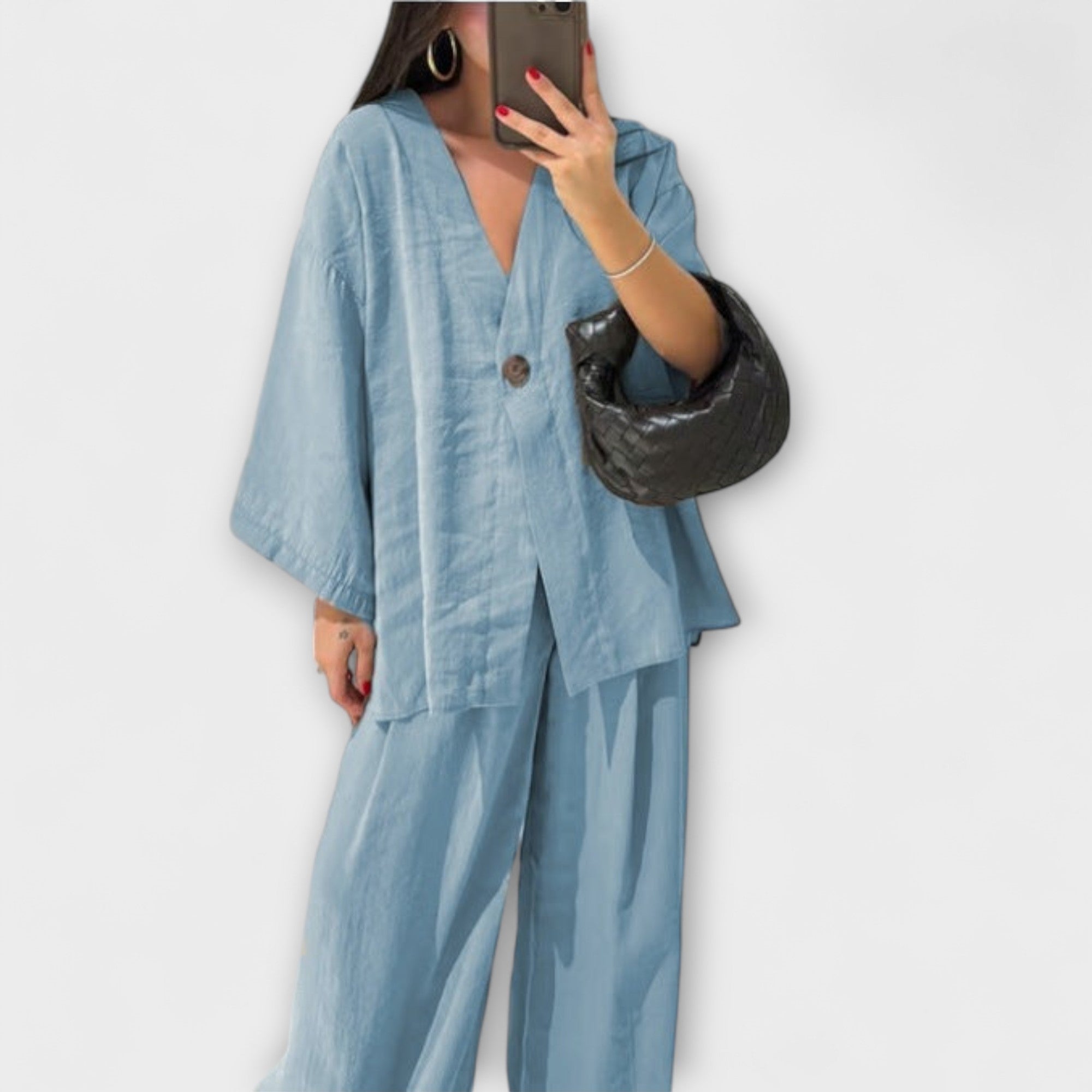 Jacqueline - Dwuwarstwowy top i spodnie