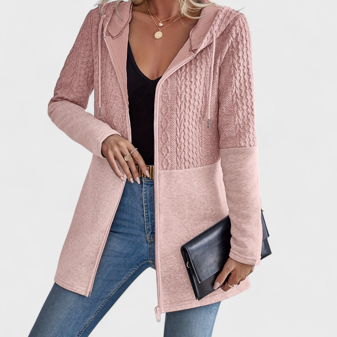 Valentino - Elegancki Szary Kardigan z Kapturem dla Kobiet