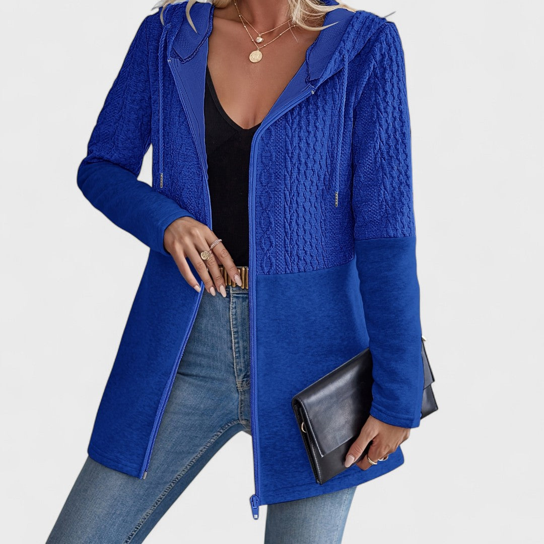 Valentino - Elegancki Szary Kardigan z Kapturem dla Kobiet