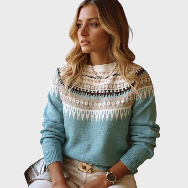 Nora - Urokliwy sweter z nordyckim wzorem