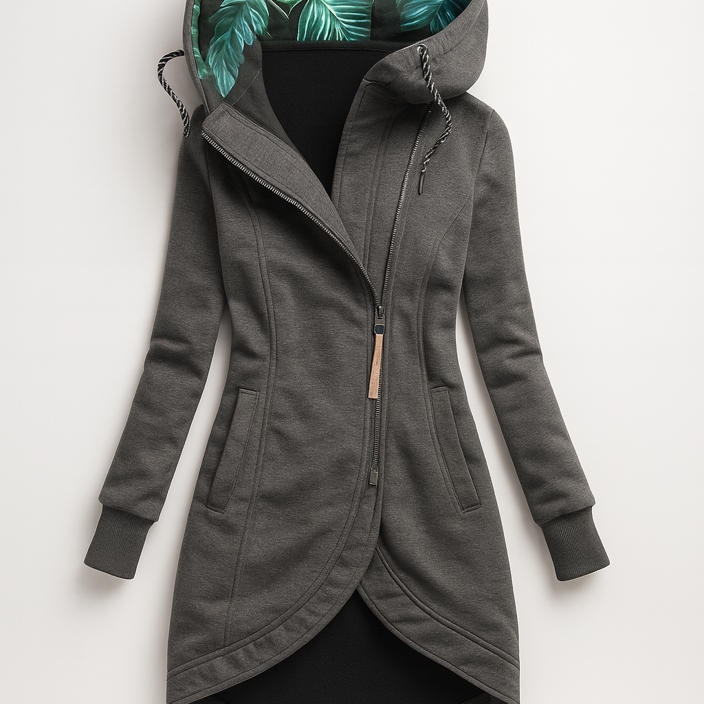 Patrycja - Elegancki i Ciepły Zimowy Płaszcz z Kapturem