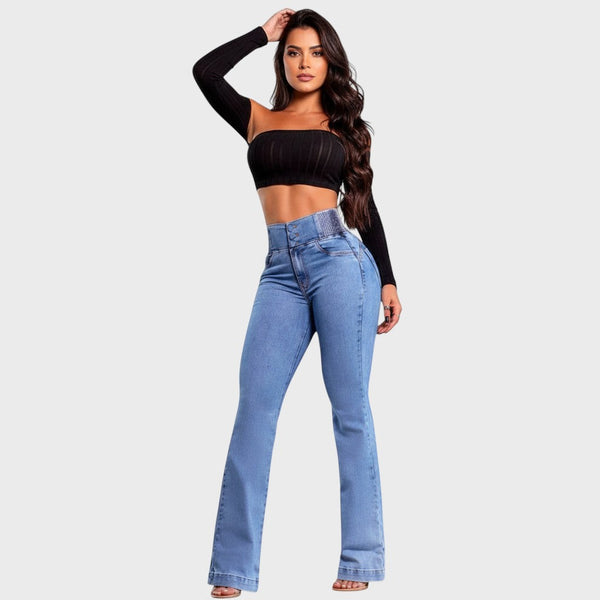 Bella - Modelujące dżinsy z wysokim stanem