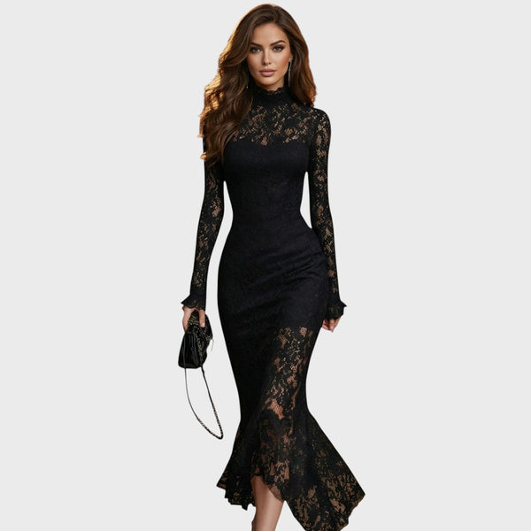 Wiktoria - Wieczorowa sukienka z koronkową strukturą