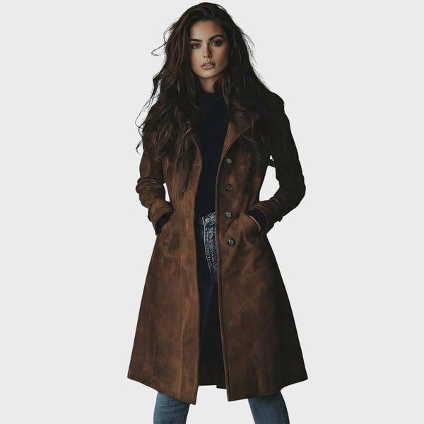 Eliszka - Długi elegancki płaszcz