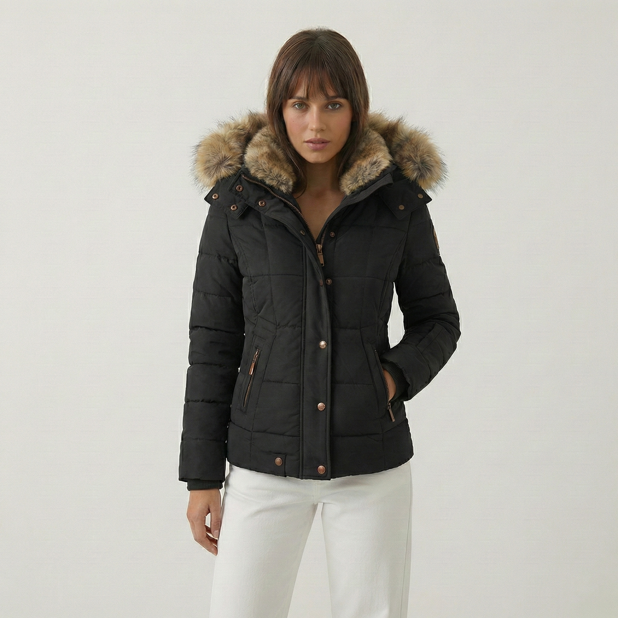 Łucja - Zimowa kurtka z futrzanym podszewkiem