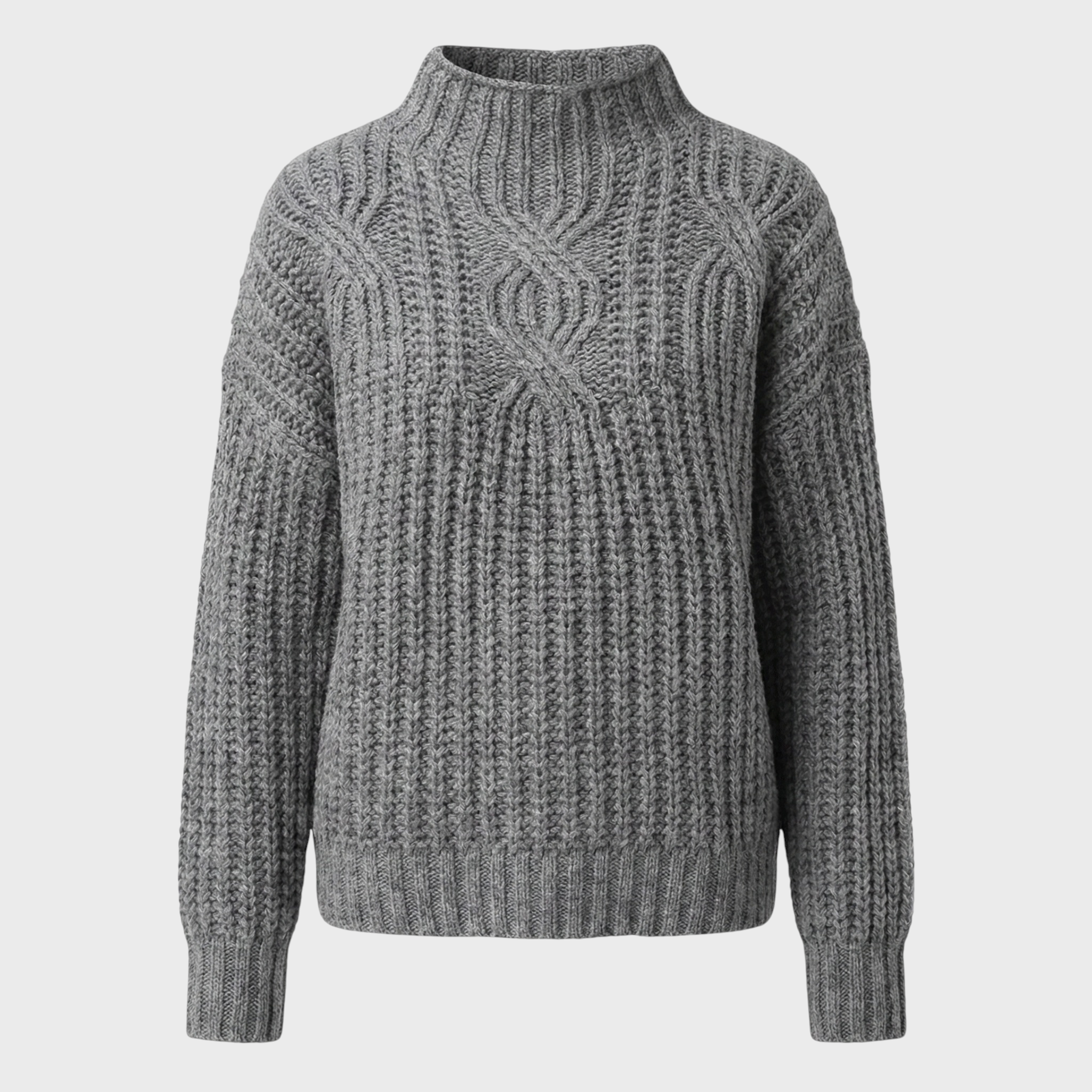 Aria – Sweter pleciony z golfem