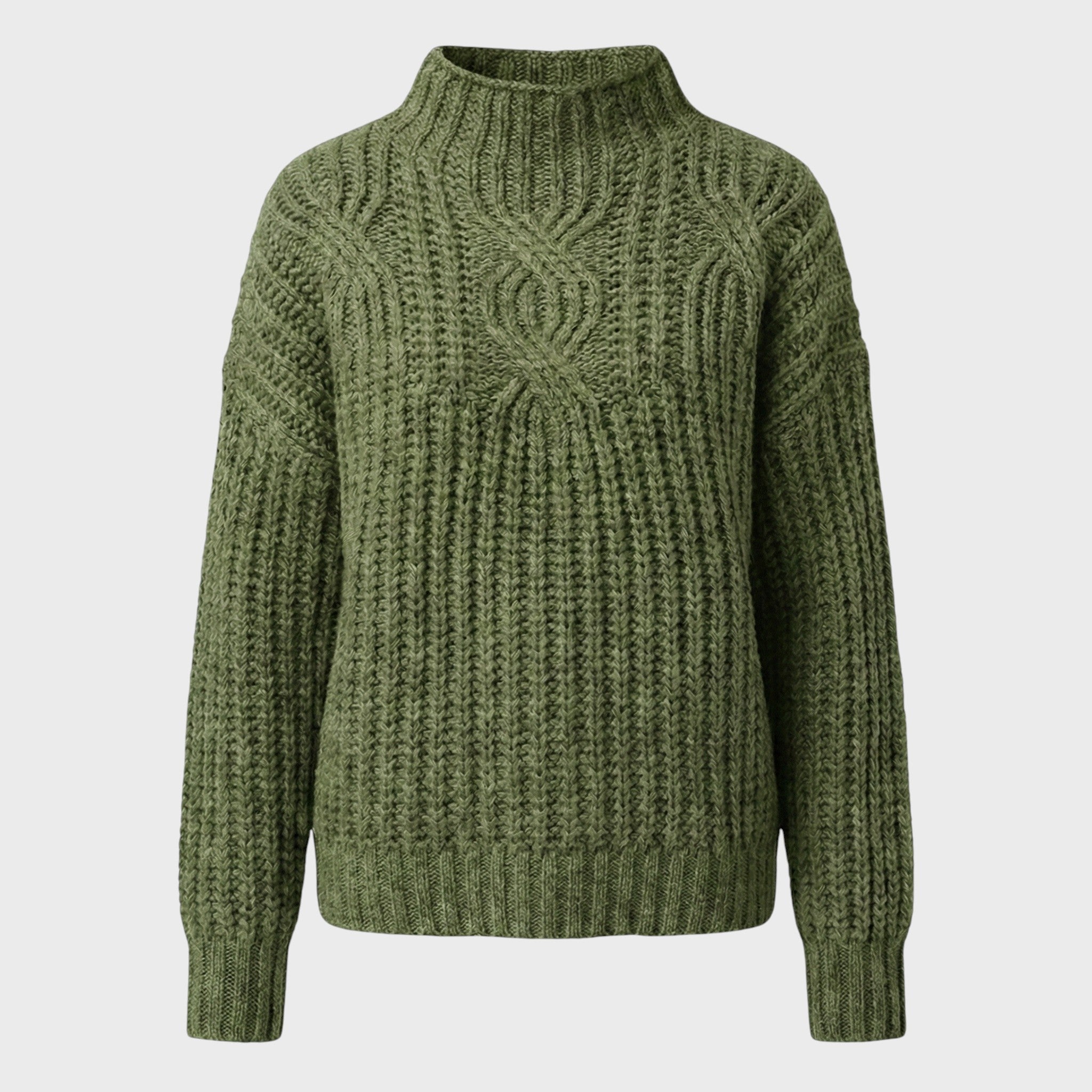 Aria – Sweter pleciony z golfem