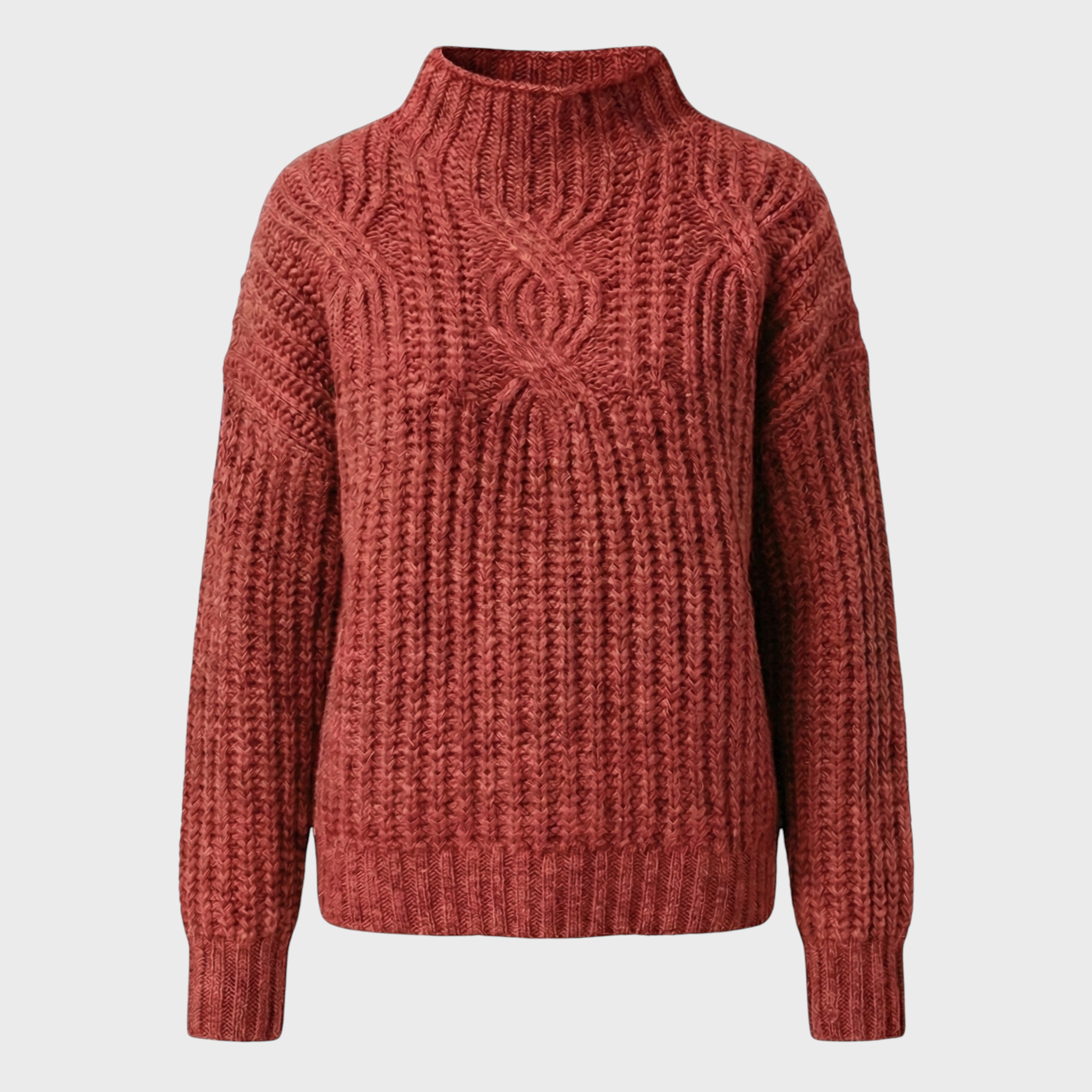 Aria – Sweter pleciony z golfem