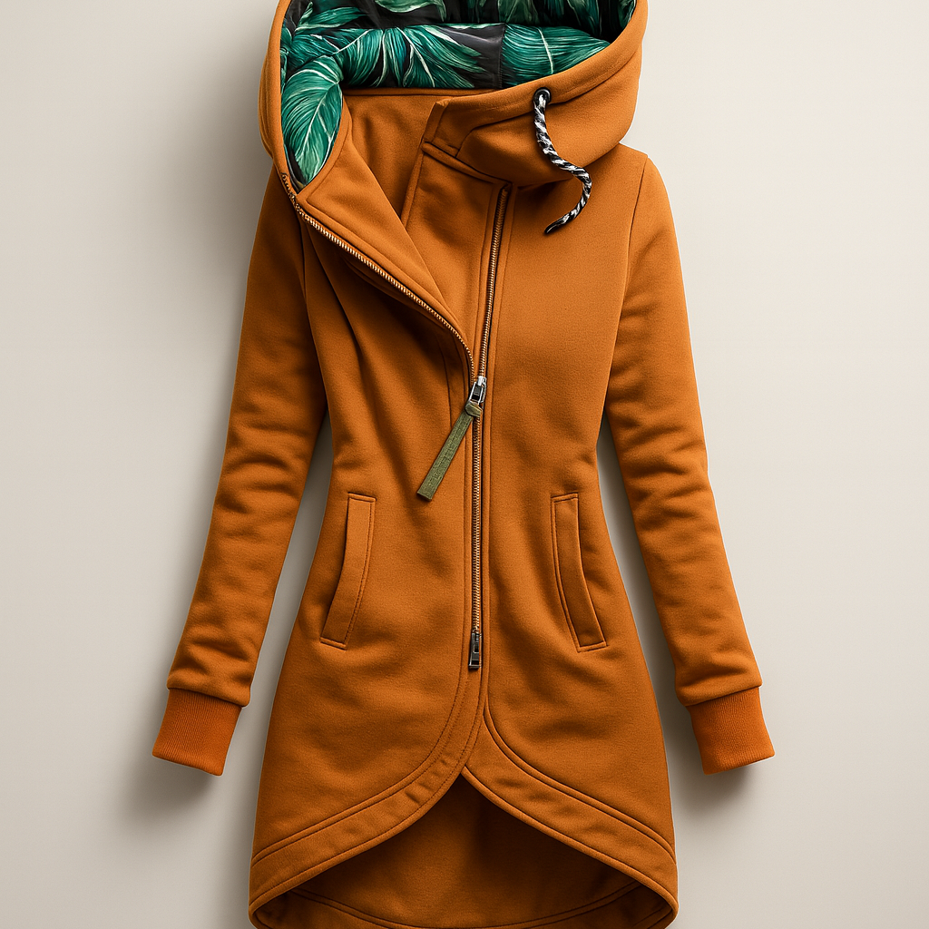 Patrycja - Elegancki i Ciepły Zimowy Płaszcz z Kapturem