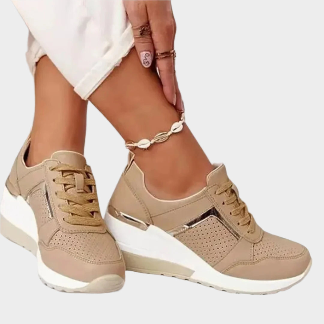 Sara - Sofistikowane Miejskie Sneakersy z Wewnętrzną Platformą