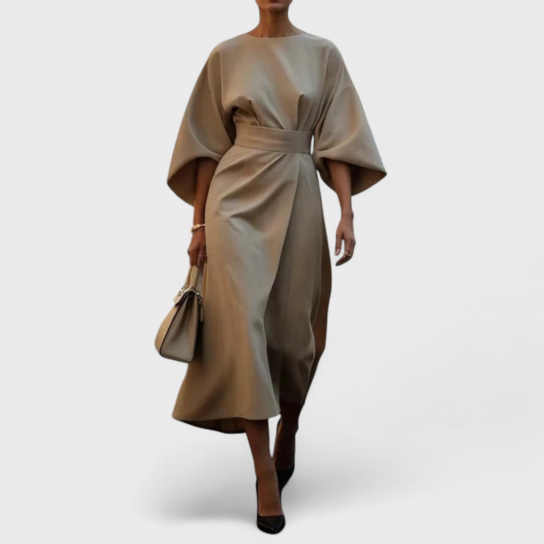 Louise - Elegancka sukienka z paskiem