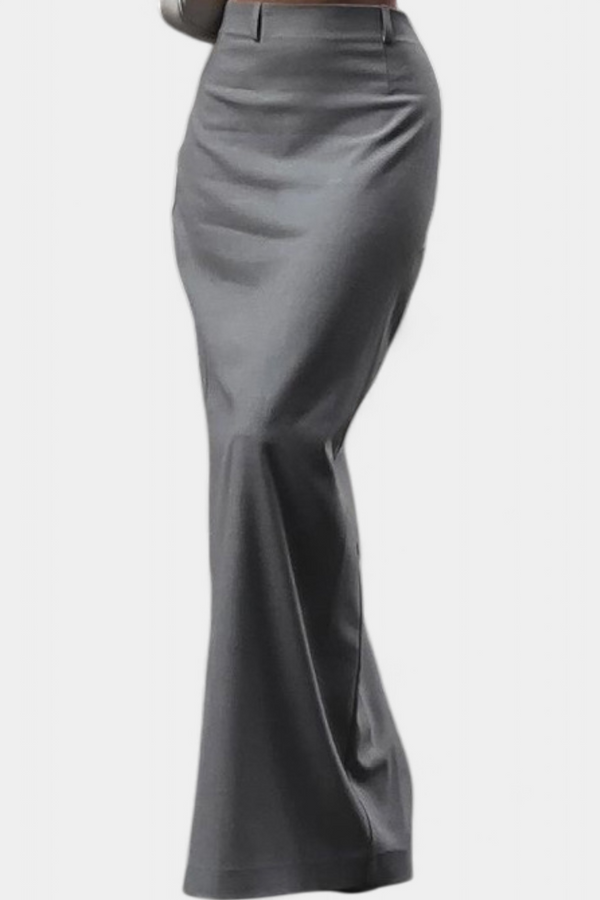 Celestyna - Spódnica z wysokim stanem i rozcięciem z tyłu