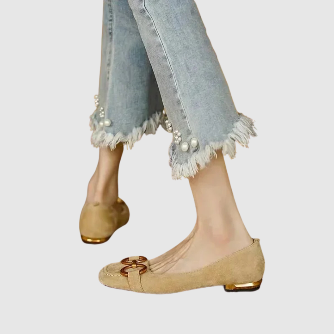 Marie™ | Baleriny wieczorowe ze skóry