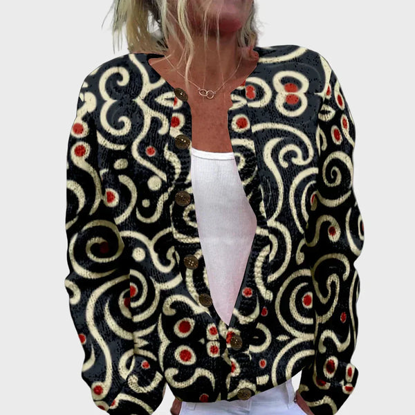 Cieco Sweter z Długim Rękawem z Wzorem