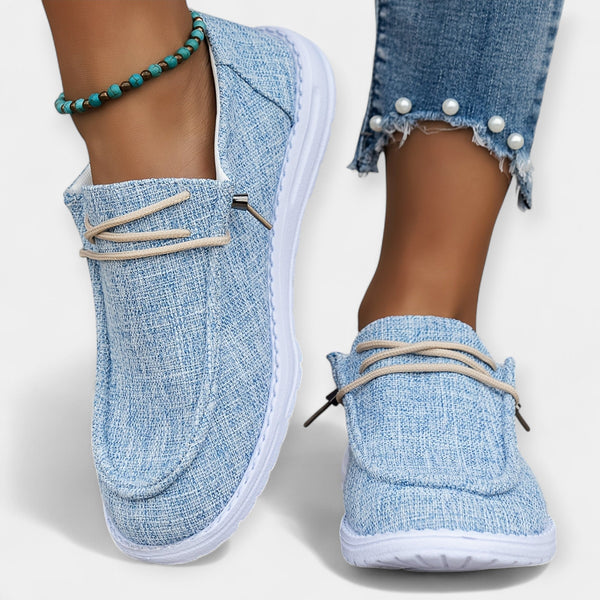 Věnceslava - Ponadczasowe Eleganckie Płaskie Buty Z Tkaniny