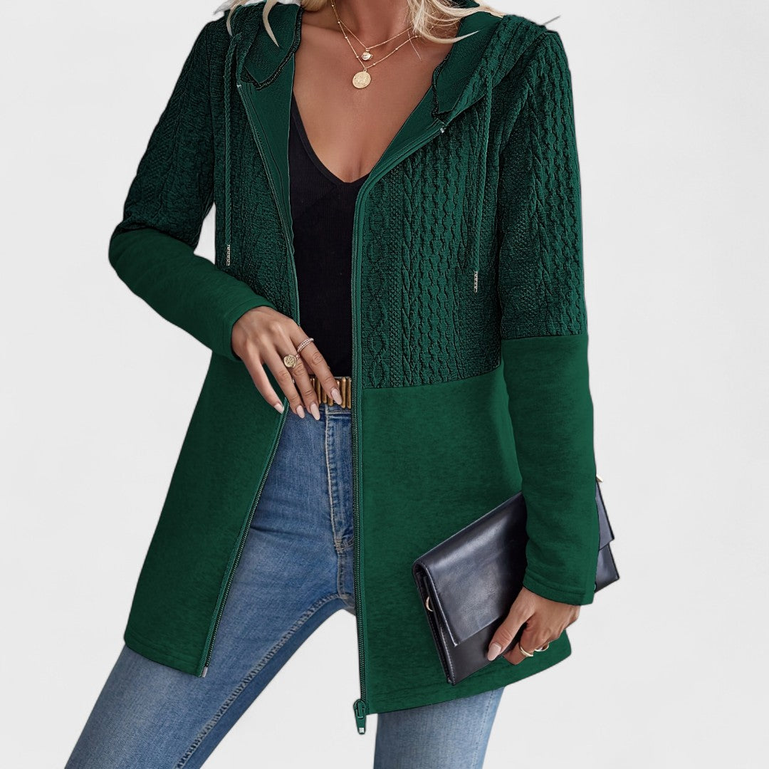 Valentino - Elegancki Szary Kardigan z Kapturem dla Kobiet